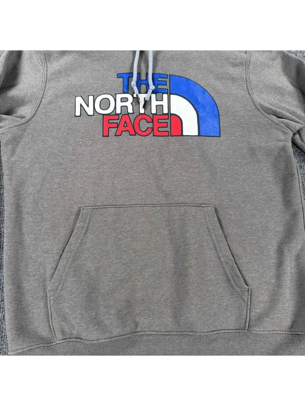 The North Face Mens - USA Box Pullover Hoodie - Medium Grey